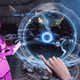 Friday, your suit AI, also has a purple hologram form and talks to you throughout the game.